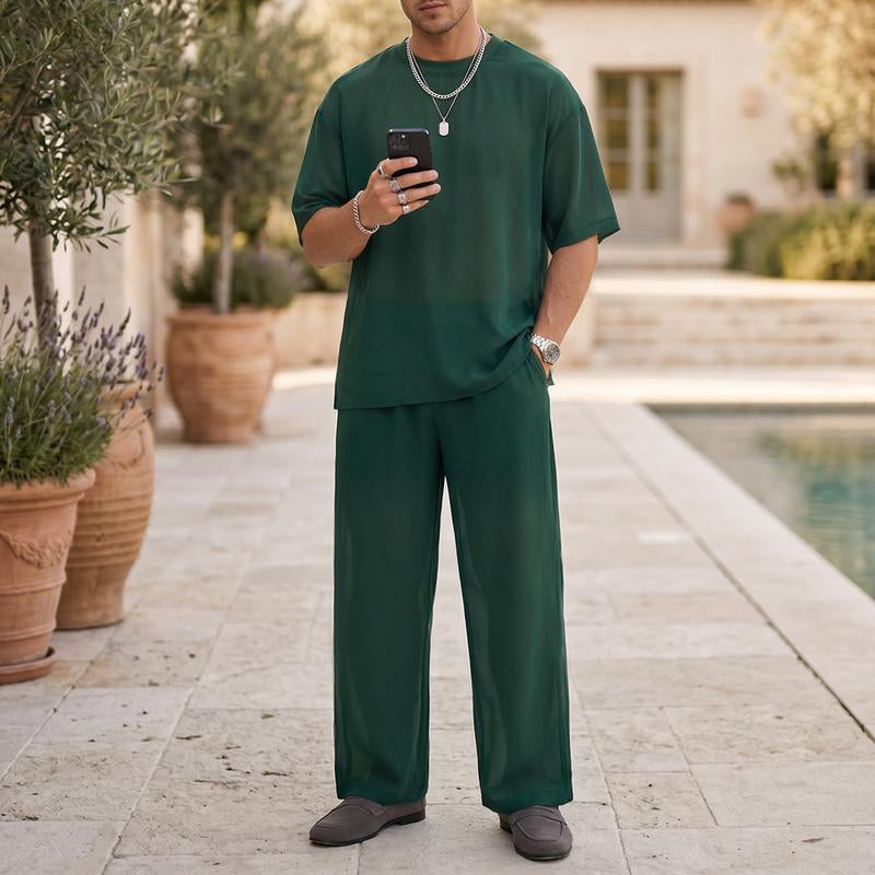 🎁2026 Neuheiten 50% RABATT💥Herren T-Shirt & Weite-Hose 2-teiliges Set