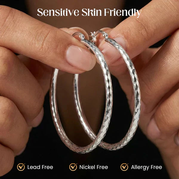 ⏰ 30 % RABATT – Nur für kurze Zeit ✨Diamond-Cut Hoop Earrings for Women