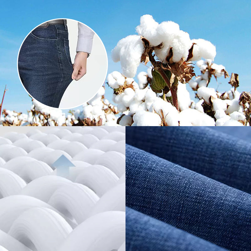 👖 Herren-Jeans – mittelhoher Bund, gerader Schnitt, Stretch-Baumwolle, figurbetont & bequem für Alltag & Arbeit 🧵