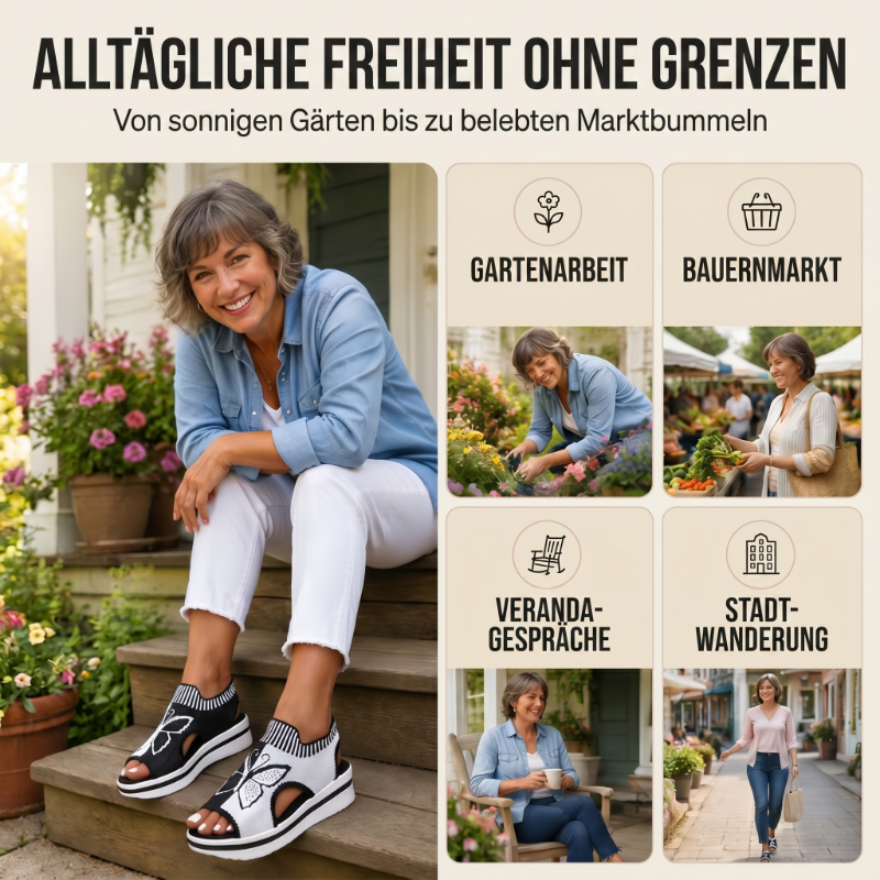 ⏰ 50 % RABATT – Nur für kurze Zeit 👡 Damen Plateau-Sandalen mit Offener Zehenpartie ☀️ Bequem, Luftig & Ideal für Alltag, Urlaub und Strand