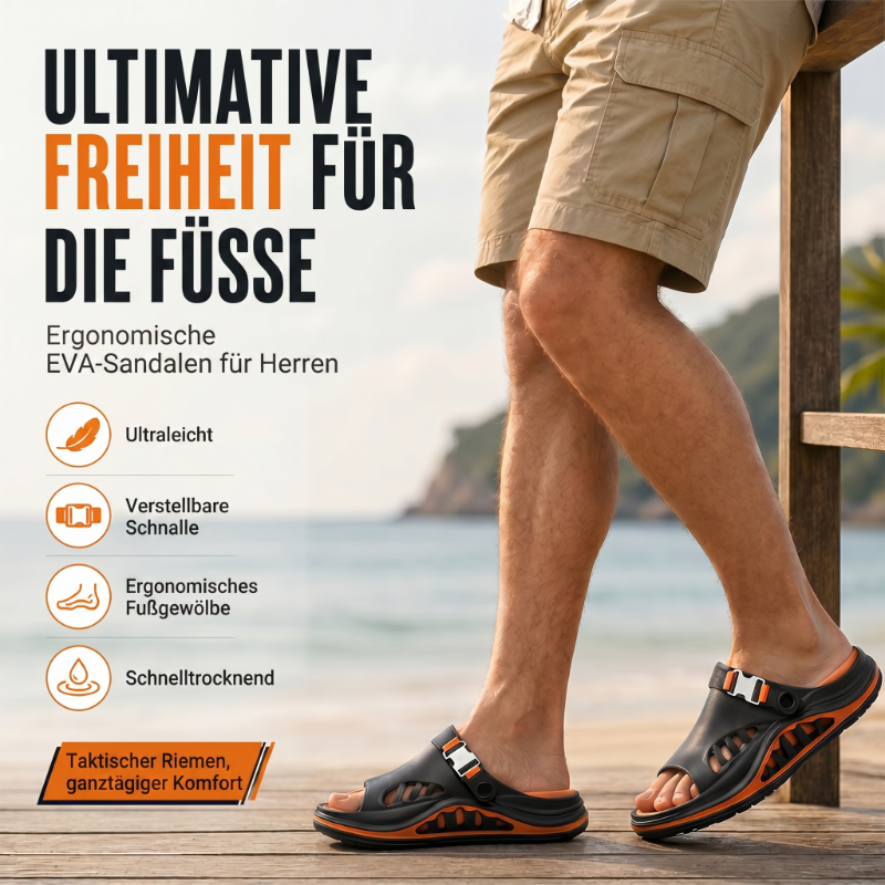 🌬️Herren-Sandalen mit dicker Sohle & atmungsaktivem Material – bequem, stabil & ideal für Alltag, Strand & Freizeit ☀️