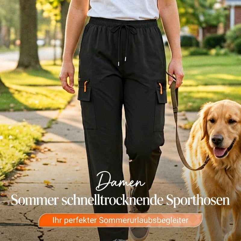 ⏰ 50 % RABATT – Nur für kurze Zeit ✨Schnelltrocknende Damen Sporthose 🏃‍♀️ Leicht, Luftig & Mit Praktischen Taschen