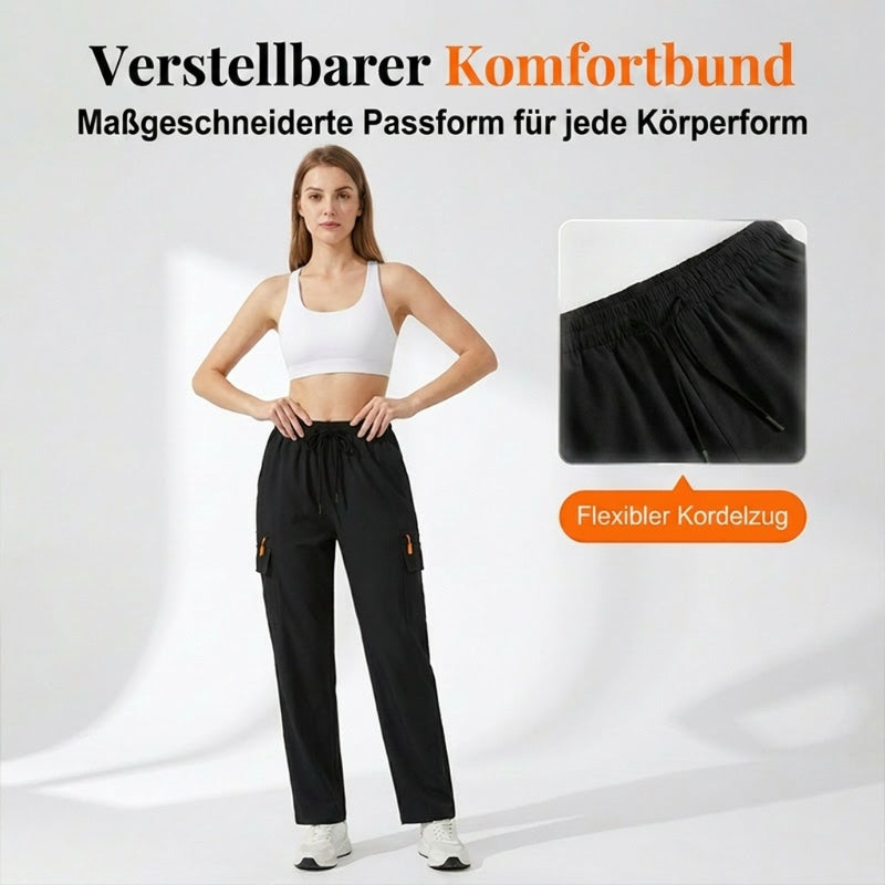 ⏰ 50 % RABATT – Nur für kurze Zeit ✨Schnelltrocknende Damen Sporthose 🏃‍♀️ Leicht, Luftig & Mit Praktischen Taschen