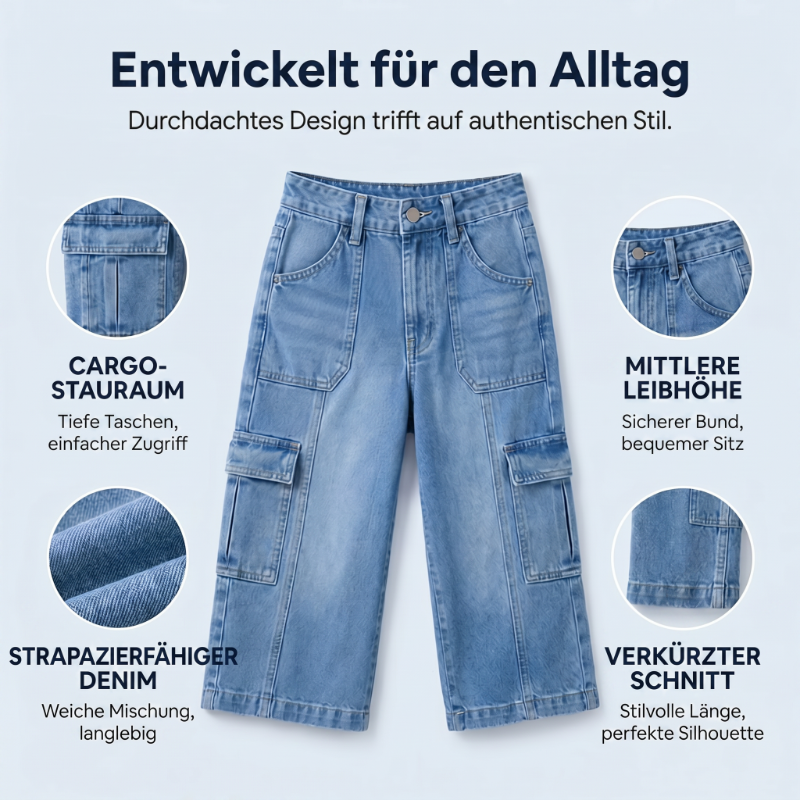 📢Mid-Season Sale: −50% nur für kurze Zeit⏰Lässige, elastische, verkürzte Jeanshose für Damen
