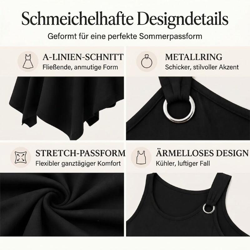 📢Mid-Season Sale: −50% nur für kurze Zeit⏰Ärmelloses Damenkleid mit asymmetrischem Saum