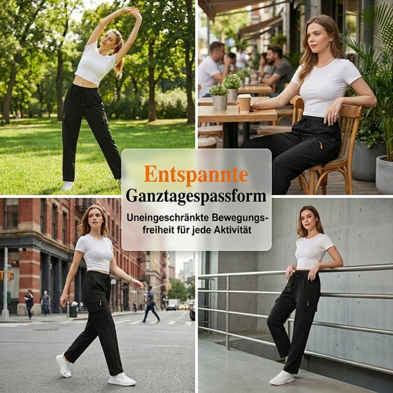 ⏰ 50 % RABATT – Nur für kurze Zeit ✨Schnelltrocknende Damen Sporthose 🏃‍♀️ Leicht, Luftig & Mit Praktischen Taschen