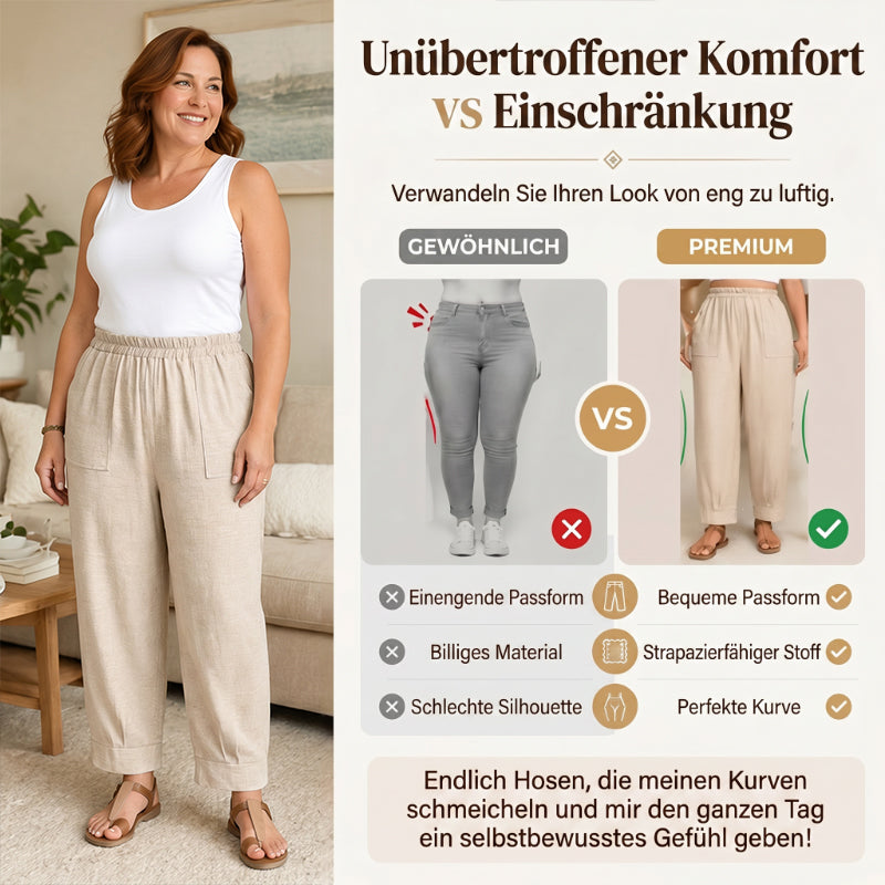 👖 LIMITIERTE AKTION: 50 % RABATT! 👖 Damen Freizeithose ✨ Lockerer Schnitt, Schmal Zulaufendes Bein & Bequemer Tragekomfort