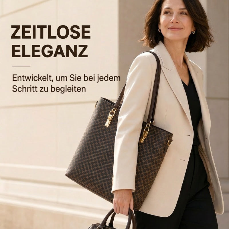 👜 Stylishes 6-in-1-Mutter-Kind-Taschenset – Bedruckt, vielseitige Schultertasche, Crossbody- & Handtasche für den täglichen Gebrauch 🌿