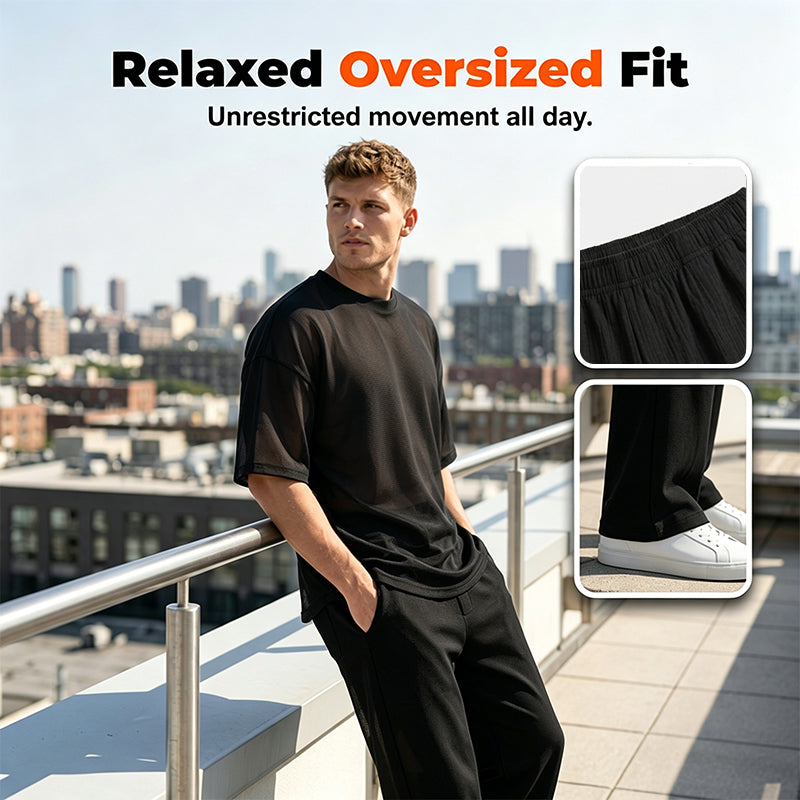 🎁2026 Neuheiten 50% RABATT💥Herren T-Shirt & Weite-Hose 2-teiliges Set