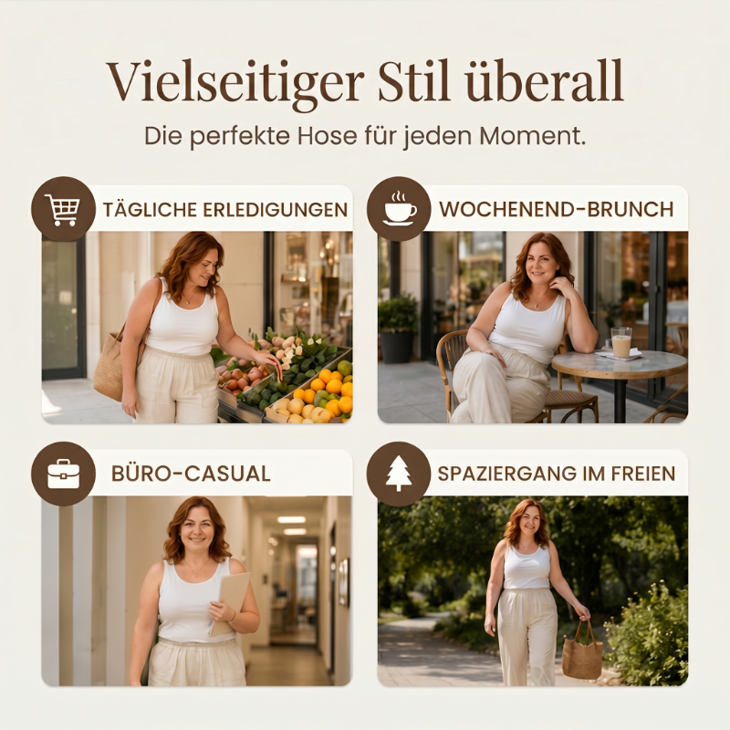 👖 LIMITIERTE AKTION: 50 % RABATT! 👖 Damen Freizeithose ✨ Lockerer Schnitt, Schmal Zulaufendes Bein & Bequemer Tragekomfort