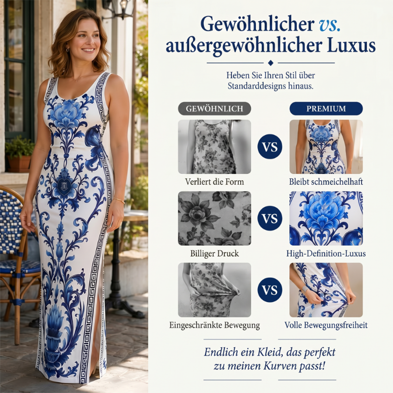 👗 Damen-Maxikleid mit floralem Print – klassisches Design, weich fallender Stoff & vielseitig kombinierbar 🌸