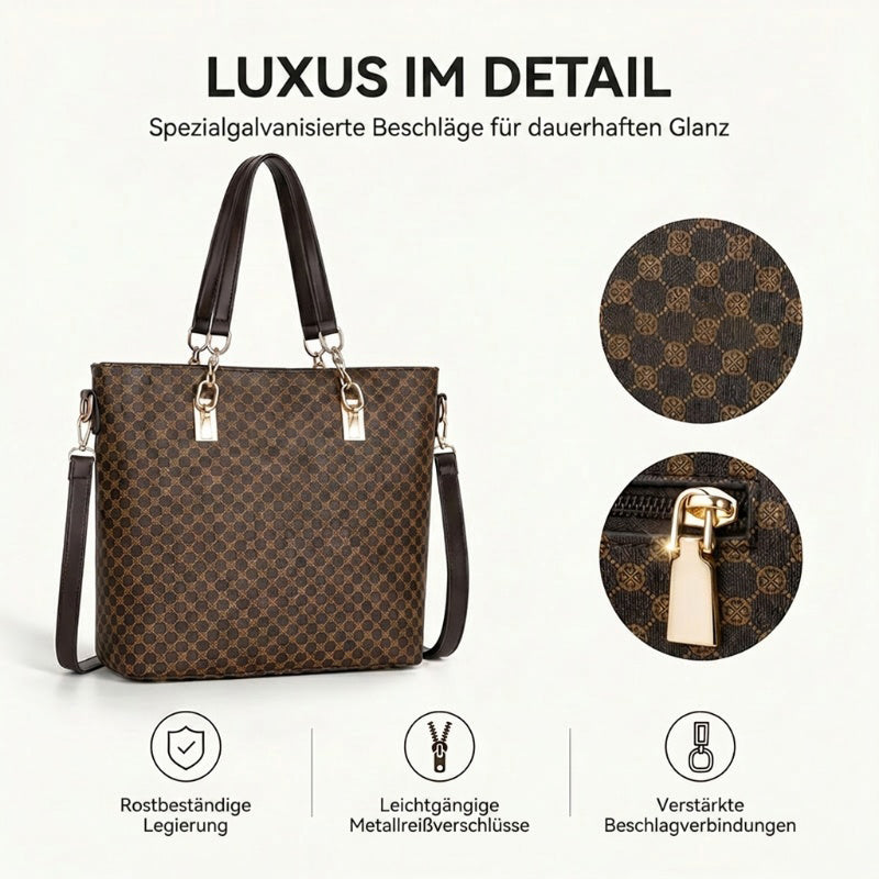 👜 Stylishes 6-in-1-Mutter-Kind-Taschenset – Bedruckt, vielseitige Schultertasche, Crossbody- & Handtasche für den täglichen Gebrauch 🌿