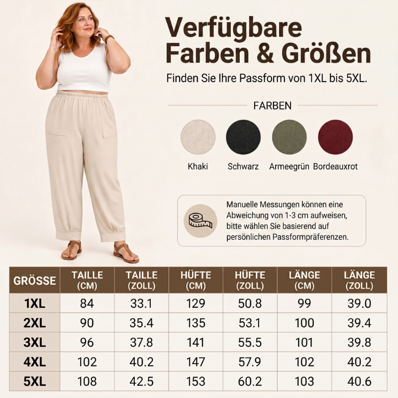 👖 LIMITIERTE AKTION: 50 % RABATT! 👖 Damen Freizeithose ✨ Lockerer Schnitt, Schmal Zulaufendes Bein & Bequemer Tragekomfort