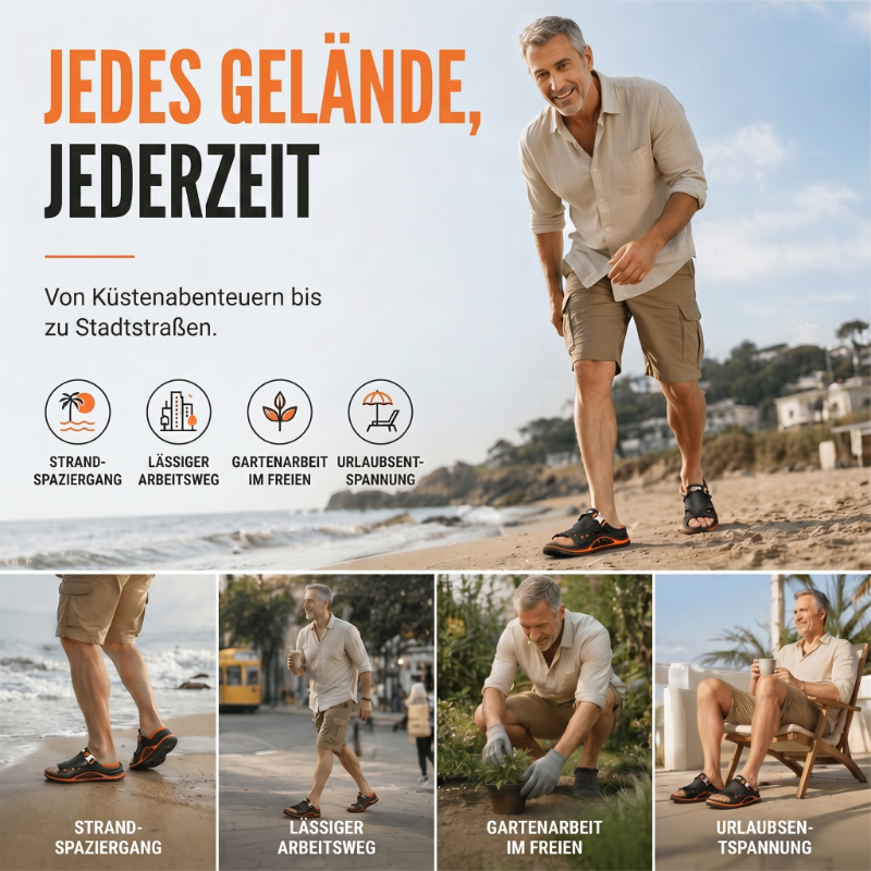 🌬️Herren-Sandalen mit dicker Sohle & atmungsaktivem Material – bequem, stabil & ideal für Alltag, Strand & Freizeit ☀️
