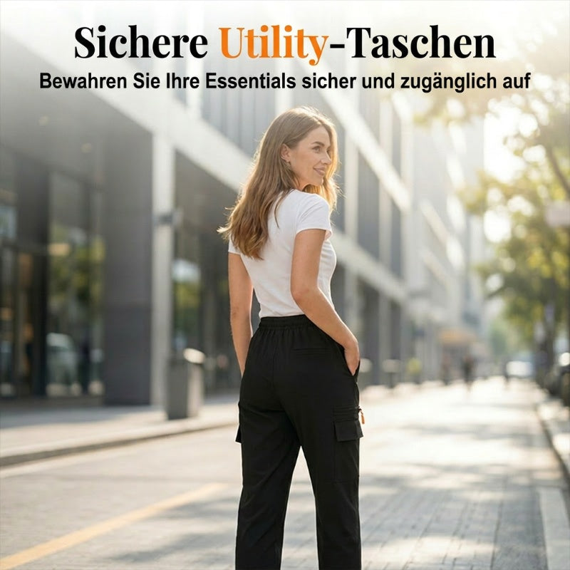 ⏰ 50 % RABATT – Nur für kurze Zeit ✨Schnelltrocknende Damen Sporthose 🏃‍♀️ Leicht, Luftig & Mit Praktischen Taschen