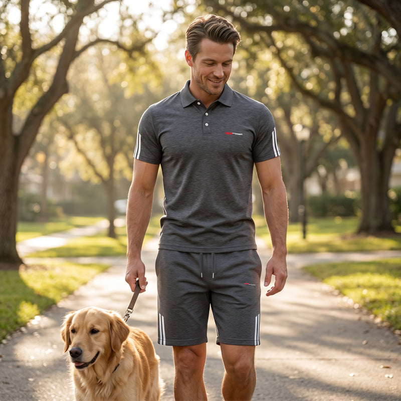 👕 Conjunto de 2 piezas para hombre: camiseta de manga corta y pantalones cortos ☀️🩳