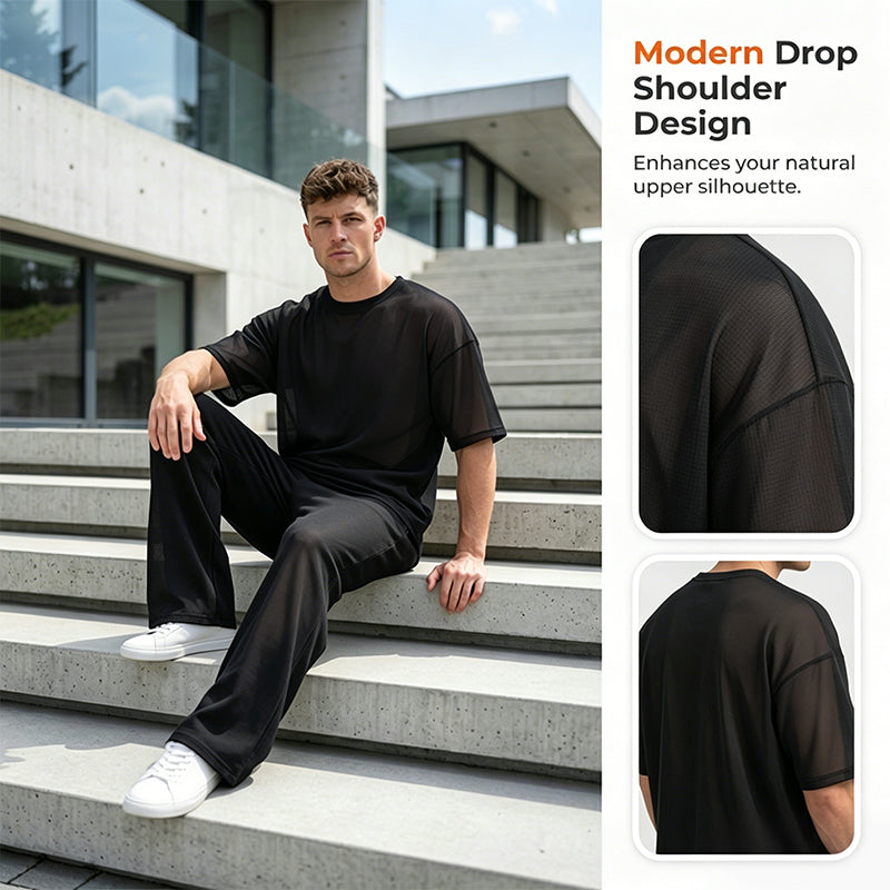 🎁2026 Neuheiten 50% RABATT💥Herren T-Shirt & Weite-Hose 2-teiliges Set