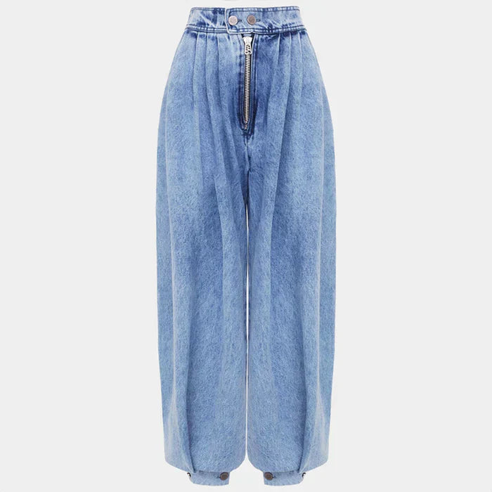 Agnes Balloon-Leg Denim Trousers