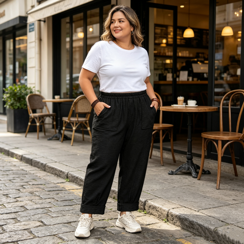 👖 LIMITIERTE AKTION: 50 % RABATT! 👖 Damen Freizeithose ✨ Lockerer Schnitt, Schmal Zulaufendes Bein & Bequemer Tragekomfort