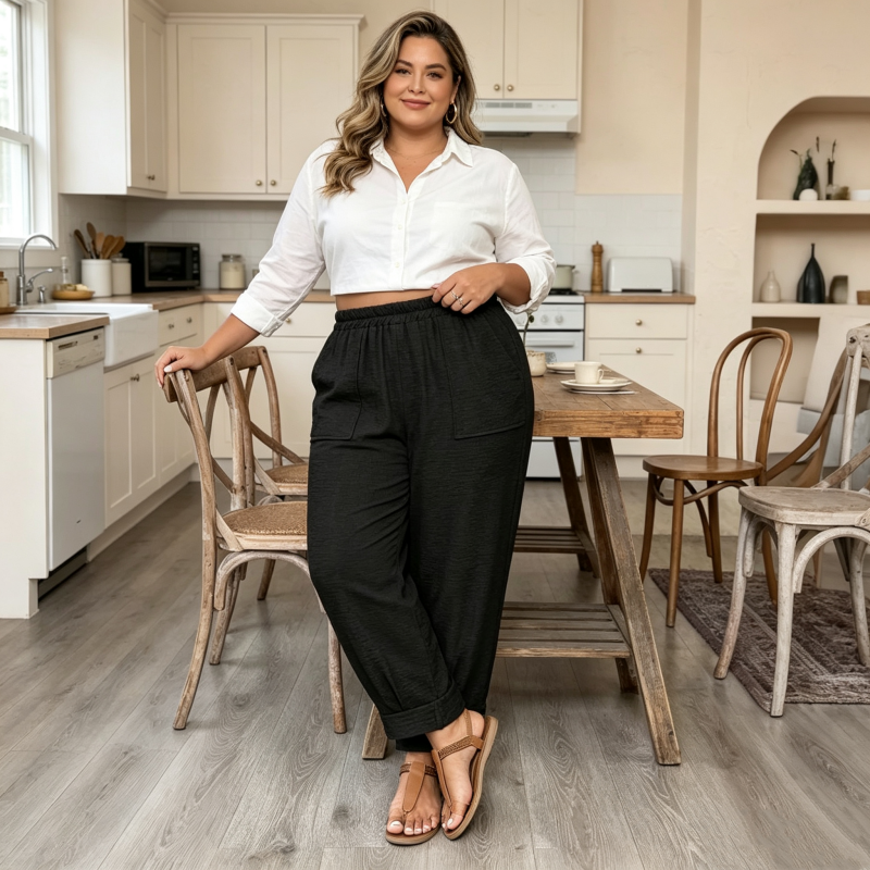 👖 LIMITIERTE AKTION: 50 % RABATT! 👖 Damen Freizeithose ✨ Lockerer Schnitt, Schmal Zulaufendes Bein & Bequemer Tragekomfort