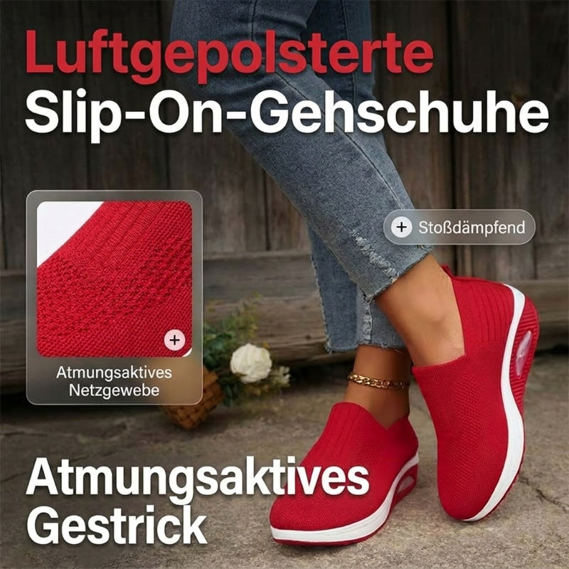 📢Mid-Season Sale: −50% nur für kurze Zeit⏰👟 Damen-Freizeitschuhe im Slip-On-Stil – dicke Sohle, Luftpolster, atmungsaktives Strickmaterial & bequem für Alltag & Reisen ☀️