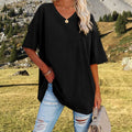 📢📢50 % RABATT !! ⏰Lässiges, locker sitzendes Damen-T-Shirt mit V-Ausschnitt