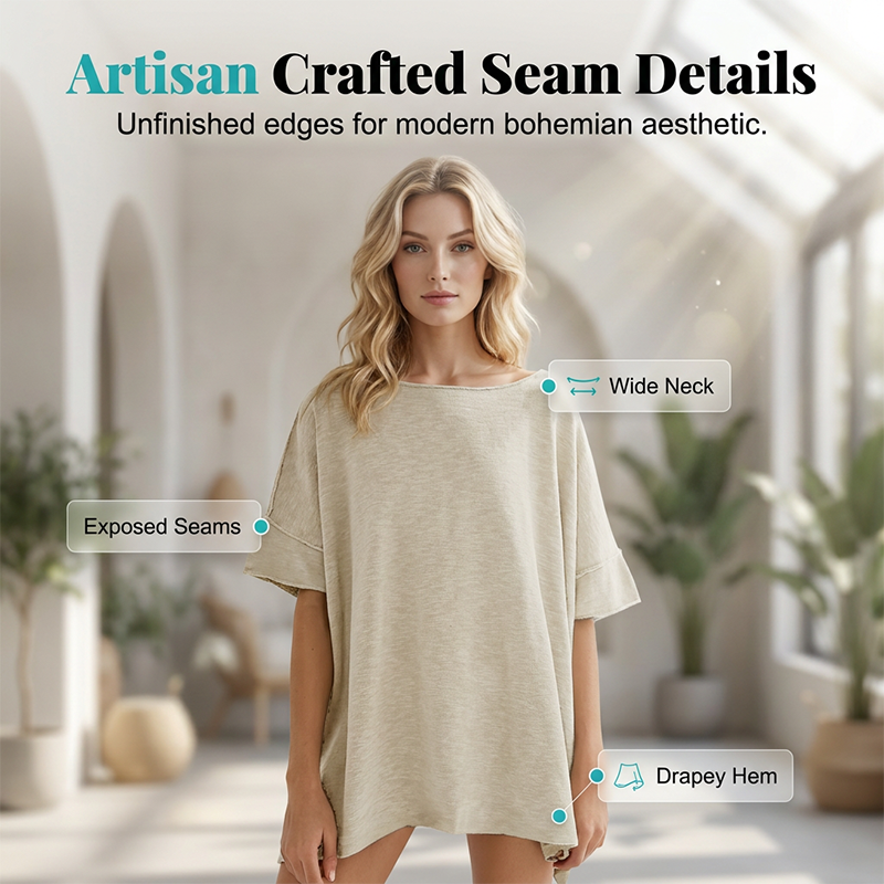 Lockeres Damen Oberteil – U-Boot-Ausschnitt, Einfarbig & Bequem ☁️ Für Sommer & Alltag