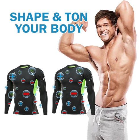 👕50% OFF!💪Ion Shape Long Sleeve Shirt – Slim Fit, Ionic Technology, Confidence Boost