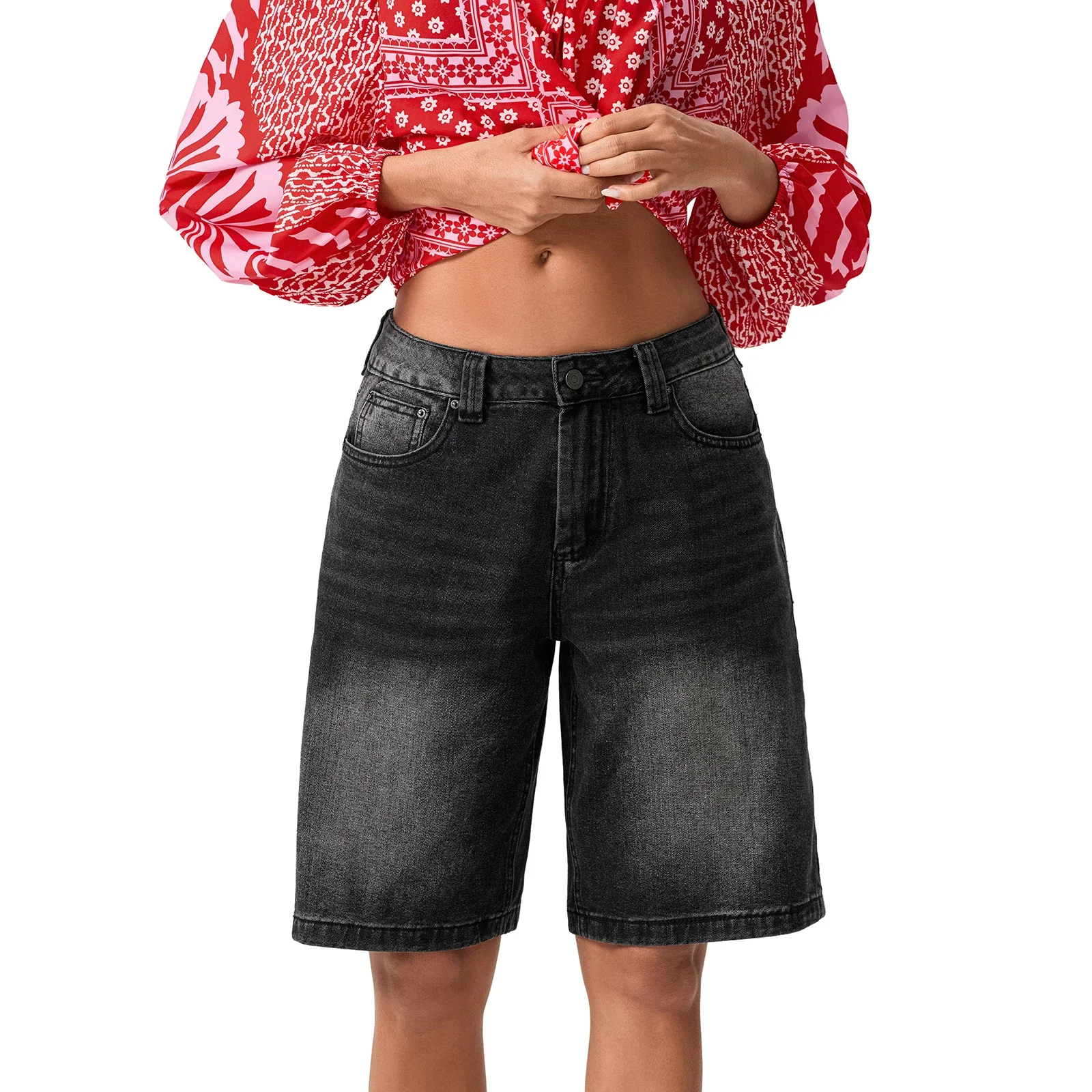 Ada Denim Bermuda Shorts