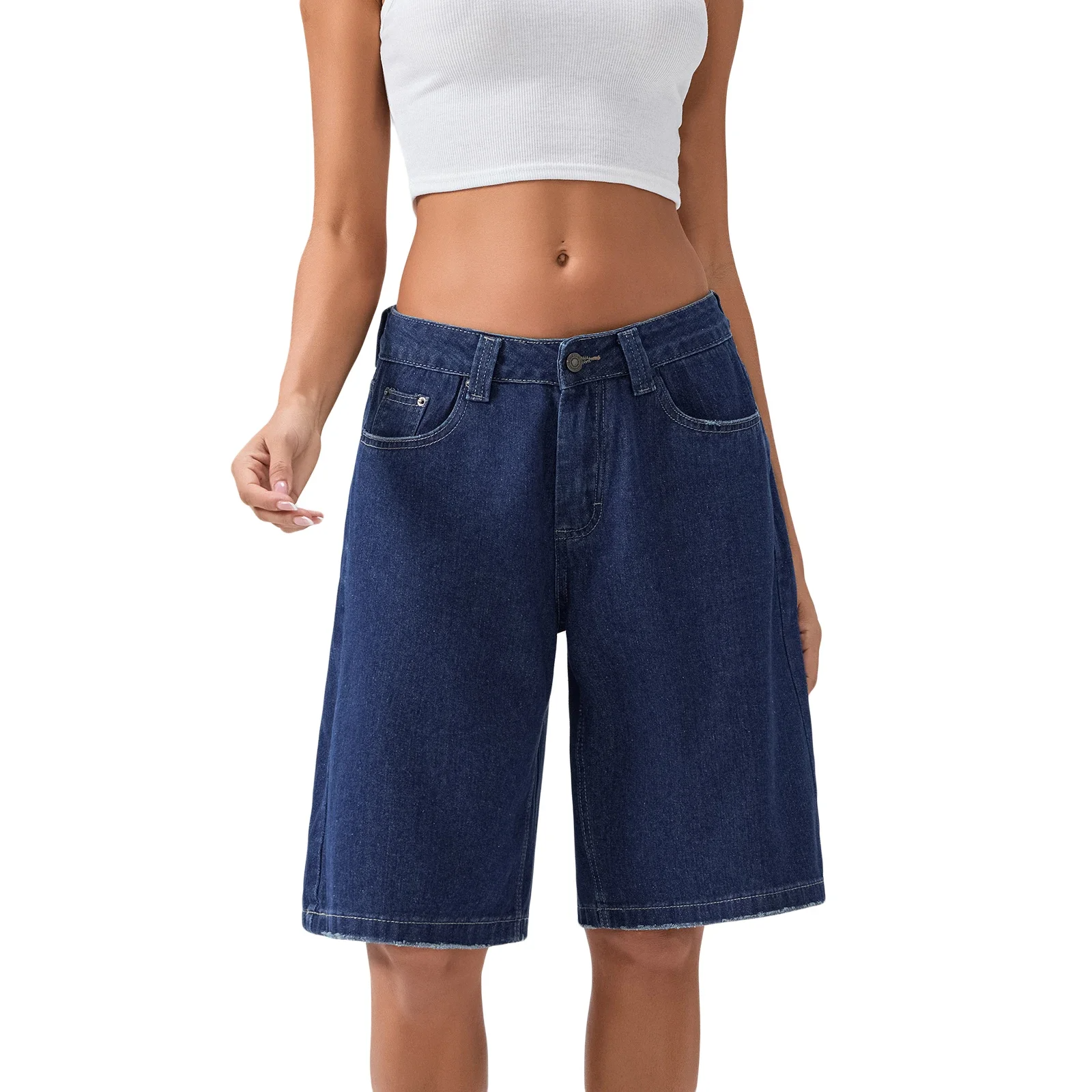 Ada Denim Bermuda Shorts