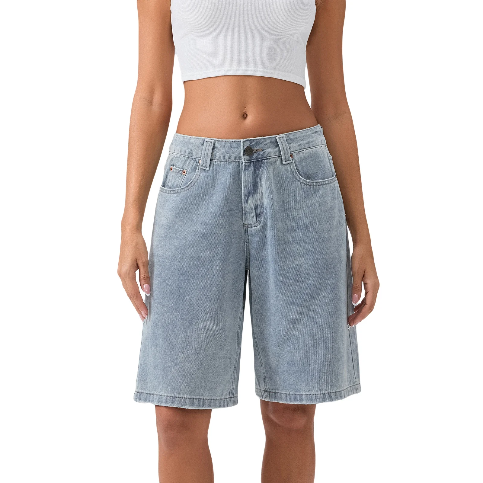 Ada Denim Bermuda Shorts