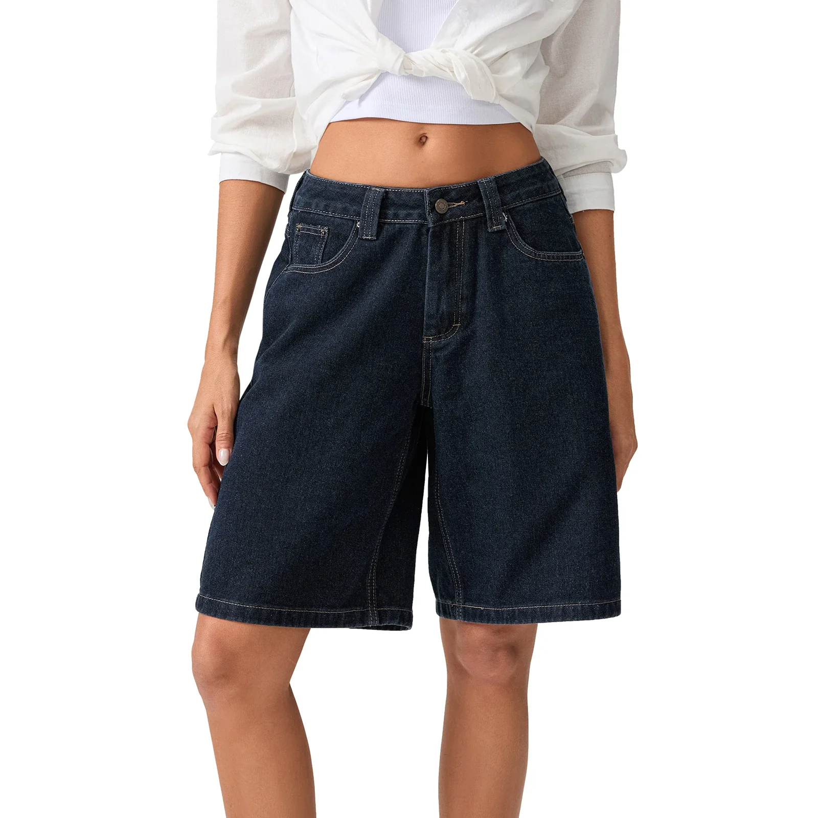 Ada Denim Bermuda Shorts