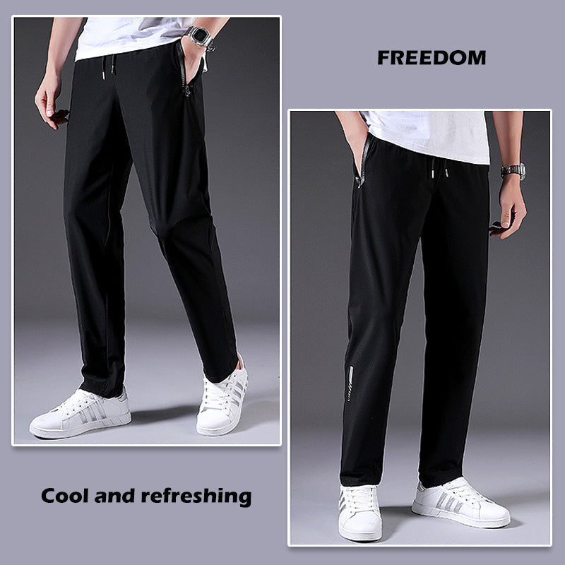 ❄️👖 Kühlende Jogginghose aus Ice-Silk-Material – leicht, atmungsaktiv & feuchtigkeitsableitend, perfekt für warme Tage, Reisen oder Entspannung