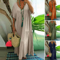 🌊 Elegantes Maxikleid mit wellenförmigem Saum – weich fallender Stoff, schmeichelhafter Schnitt, perfekt für Strand, Gartenpartys oder den stilvollen Alltag