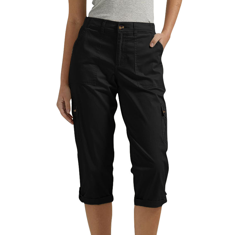 ⏰ 50 % RABATT – Nur für kurze Zeit 👖 Damen 7/8 Freizeithose ✨ Unifarben, Mit Praktischen Taschen & Bequemer Passform