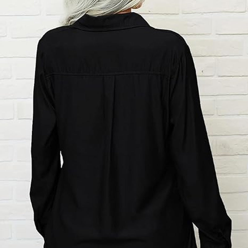 ✨Damen-Hemd mit Kragen – langärmelig, bequem & vielseitig für den Alltag, zum Shoppen oder für entspannte Tage 🌿