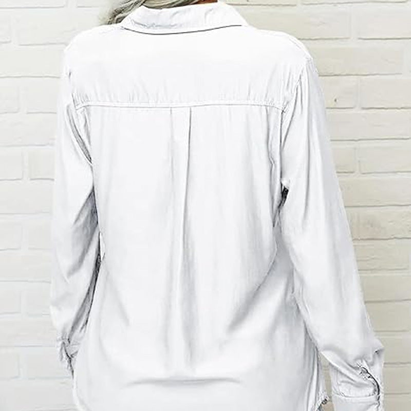 ✨Damen-Hemd mit Kragen – langärmelig, bequem & vielseitig für den Alltag, zum Shoppen oder für entspannte Tage 🌿
