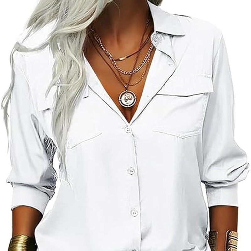 ✨Damen-Hemd mit Kragen – langärmelig, bequem & vielseitig für den Alltag, zum Shoppen oder für entspannte Tage 🌿