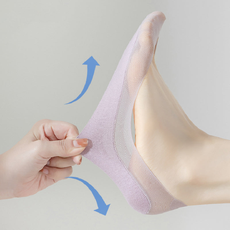 🌴Sommer-Sonderangebote🌴 Ultra-unsichtbare, niedrig geschnittene Bootssocken für Damen aus transparentem Mesh