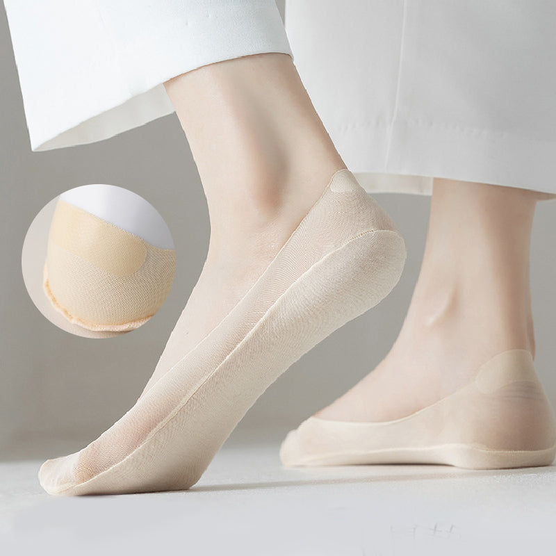 🌴Sommer-Sonderangebote🌴 Ultra-unsichtbare, niedrig geschnittene Bootssocken für Damen aus transparentem Mesh