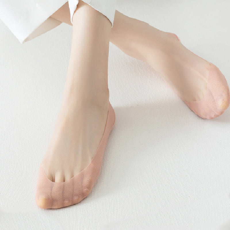 🌴Sommer-Sonderangebote🌴 Ultra-unsichtbare, niedrig geschnittene Bootssocken für Damen aus transparentem Mesh