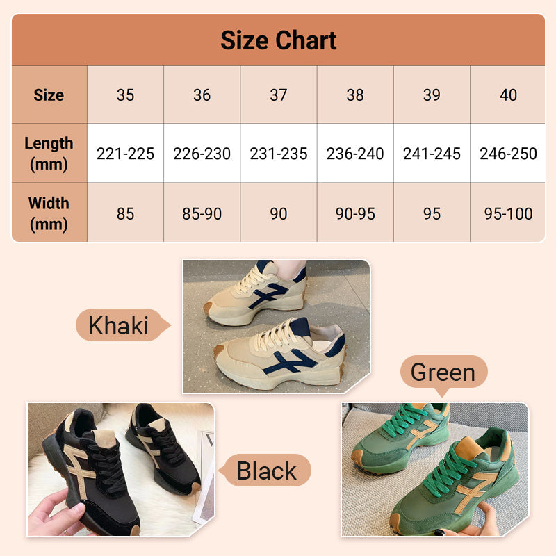 ⏰ 50 % RABATT – Nur für kurze Zeit ✨Modische Damen-Sneakers mit dicker Sohle