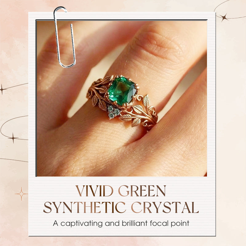 ⏰ 30 % RABATT – Nur für kurze Zeit ✨Vintage Totem Ring – Kreatives Design mit grünem Kristall 💚 Retro & Ausdrucksstark