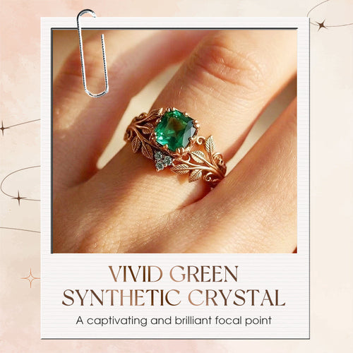 ⏰ 30 % RABATT – Nur für kurze Zeit ✨Vintage Totem Ring – Kreatives Design mit grünem Kristall 💚 Retro & Ausdrucksstark