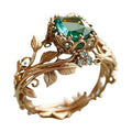 ⏰ 30 % RABATT – Nur für kurze Zeit ✨Vintage Totem Ring – Kreatives Design mit grünem Kristall 💚 Retro & Ausdrucksstark
