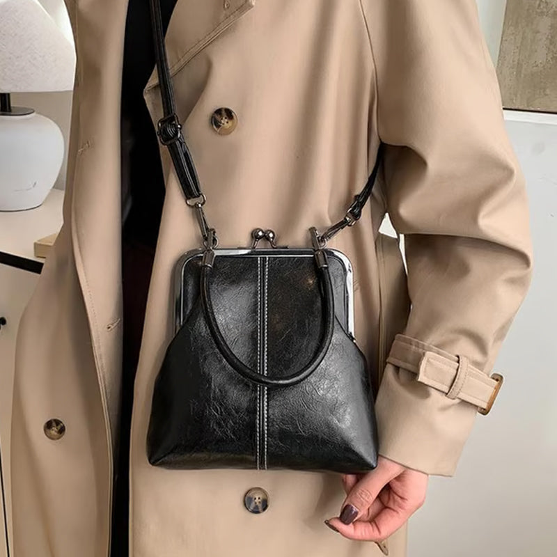 ⏰ 50 % RABATT – Nur für kurze Zeit ✨👜 Clasp-Tasche im Vintage-Stil – zeitloses Design, vielseitig für den Alltag, Einkauf oder entspannte Ausflüge 🌿