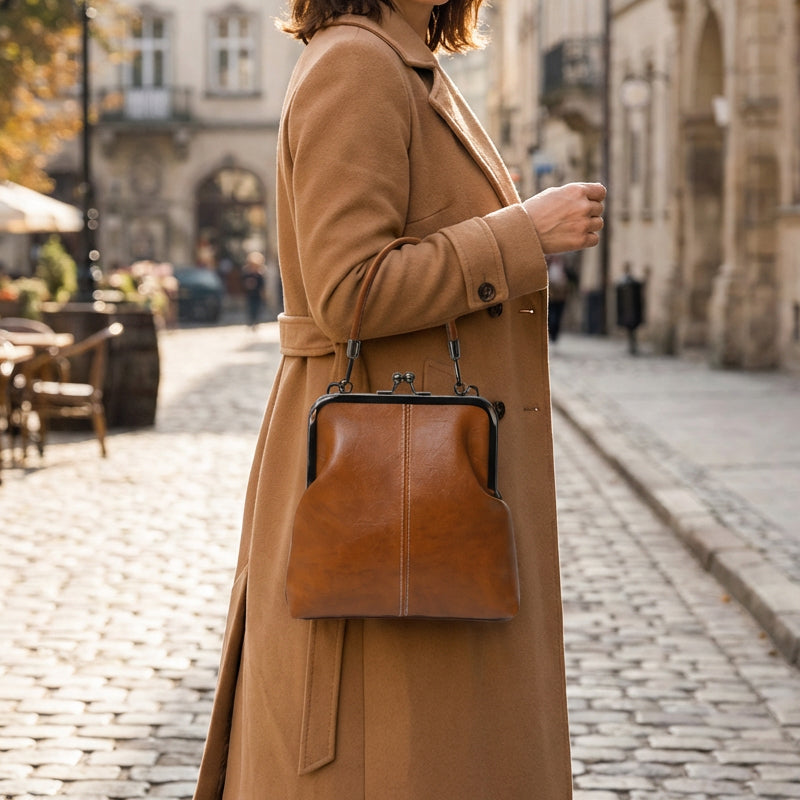 ⏰ 50 % RABATT – Nur für kurze Zeit ✨👜 Clasp-Tasche im Vintage-Stil – zeitloses Design, vielseitig für den Alltag, Einkauf oder entspannte Ausflüge 🌿