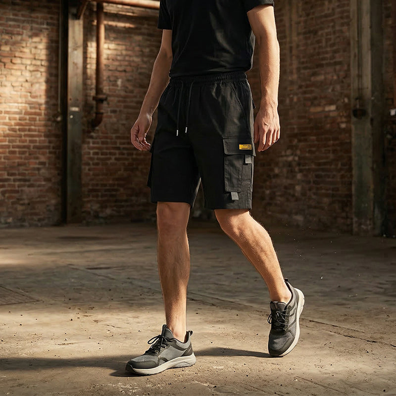 📢📢Letzter Tag – 50 % Rabatt!! ⏰ Herren Lässige Cargo-Shorts mit Kordelzug – Multifunktionstaschen, Verstärkte Nähte & Lockere Passform für Optimalen Komfort 🏕️