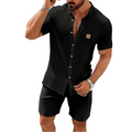 📢Mid-Season Sale: −50% nur für kurze Zeit⏰Stehkragen-Kurzarmhemd für Herren – Atmungsaktiv, Lockere Passform & Vielseitig