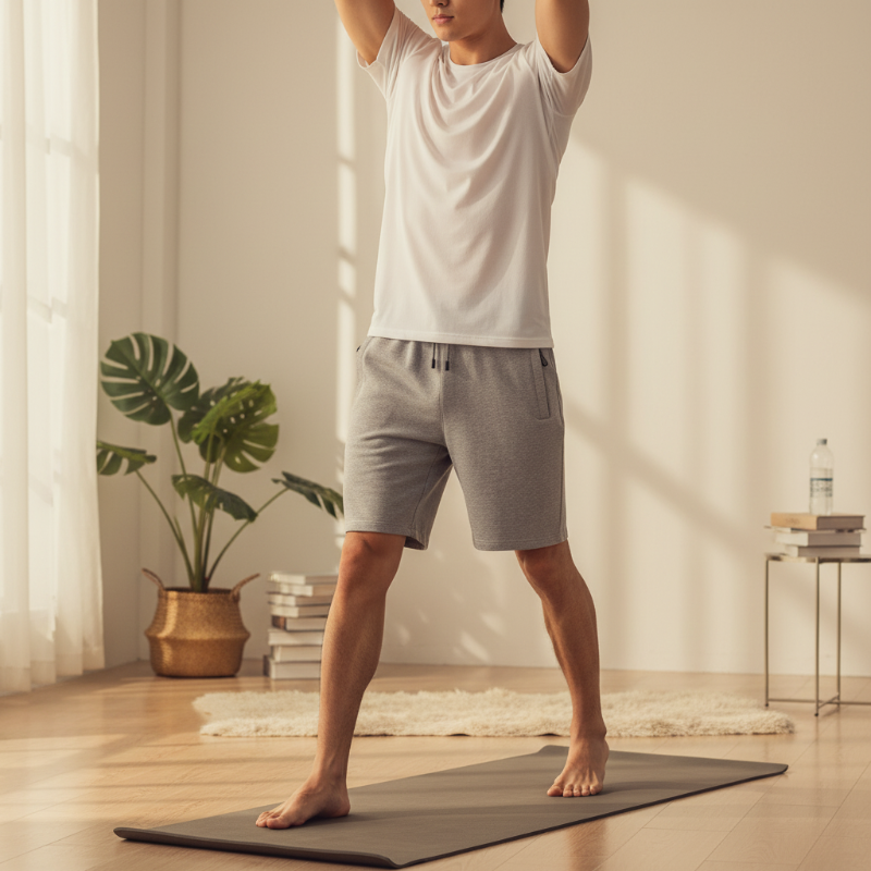 Herren Casual Sportshorts mit hoher Dehnbarkeit